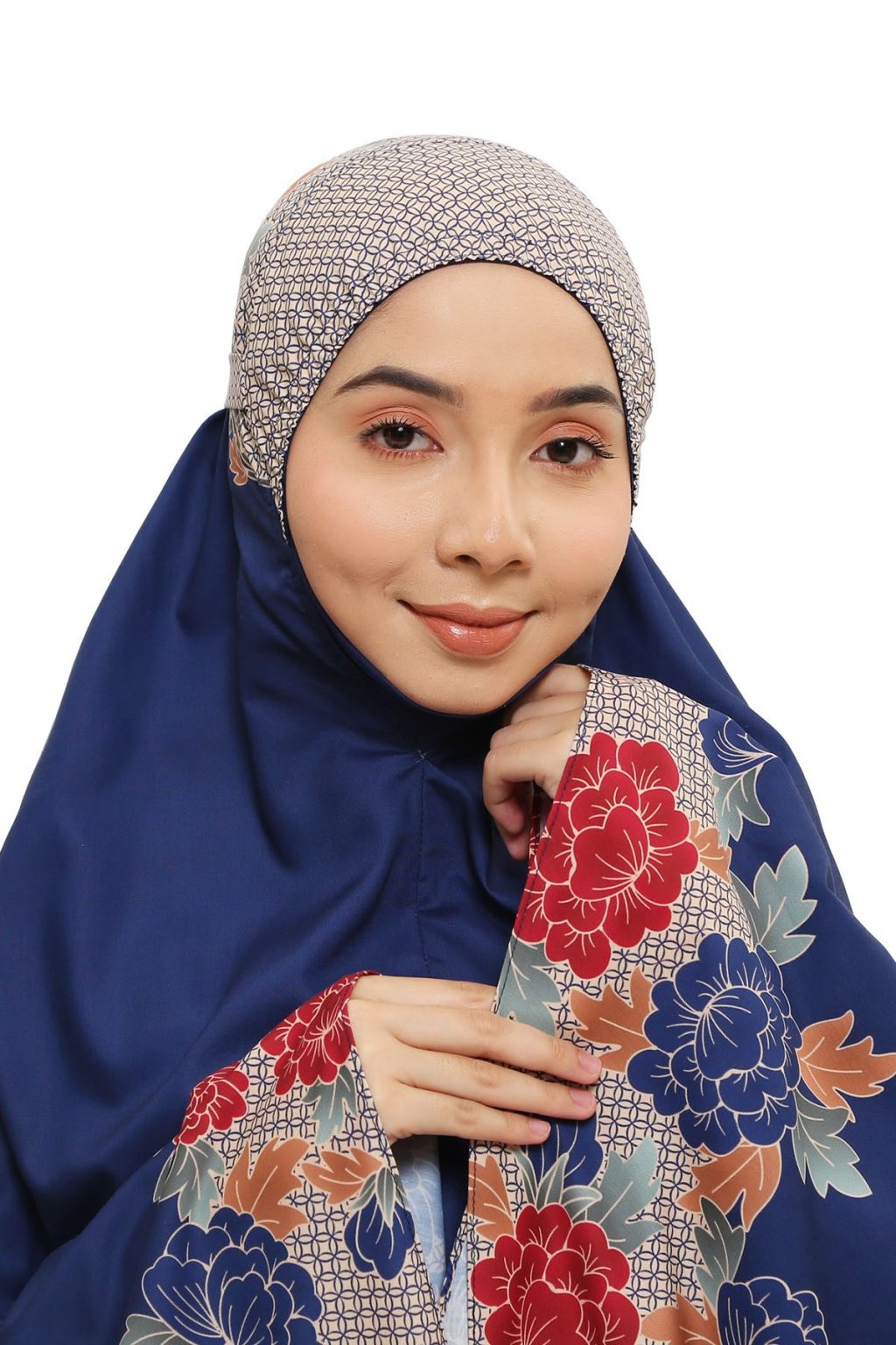 Deco Laran in Navy Blue with Exclusive Mini Bag and Sejadah – Siti ...