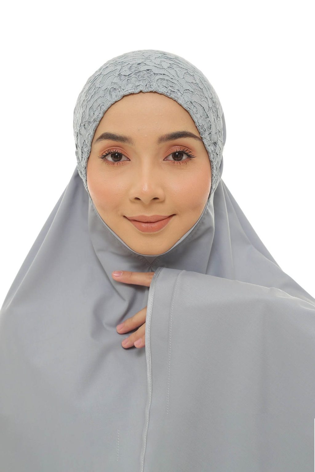 Classic Flair Eshal in Light Grey – Siti Khadijah Online Boutique